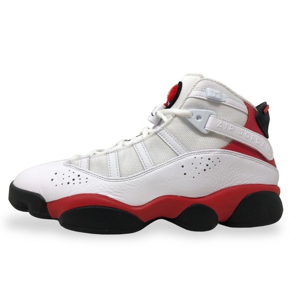 Air Jordan 6 Rings 'Cherry' Mens Retro Basketball Shoes White/Red 322992 126 - Picture 3 of 9